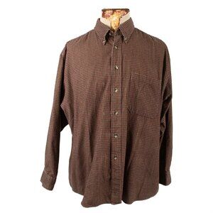 Pendleton Long Sleeve Plaid Cotton Button-Down Shirt – Men’s Size XL